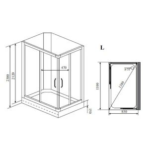 Душевая кабина Timo Lux TL-1504 L 110х85