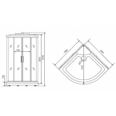 Душевая кабина Timo Standart T-6601 Black 100x100