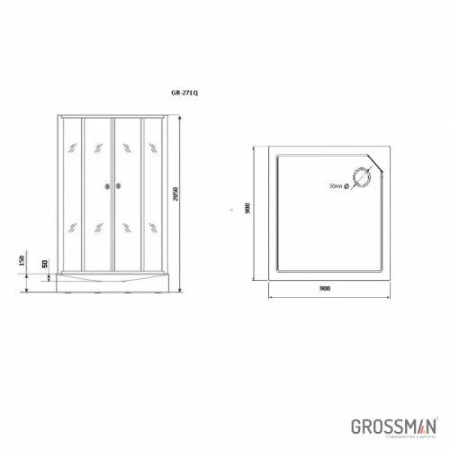 Душевая кабина Grossman GR-271QR 90x90
