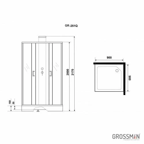 Душевая кабина Grossman GR-251Q 90x90