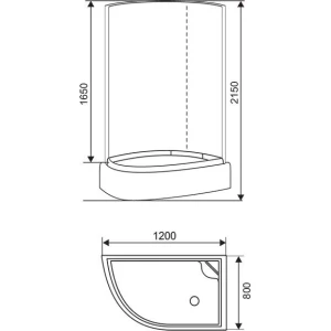 Душевая кабина Arcus Ecostyle ES-309GWP R 120х80