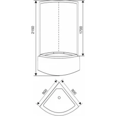 Душевая кабина Arcus Ecostyle ES-322GWP 90х90
