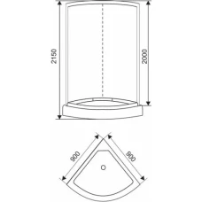 Душевая кабина Arcus Ecostyle ES-312GWP 90х90