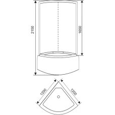 Душевая кабина Arcus AS-114 120х120