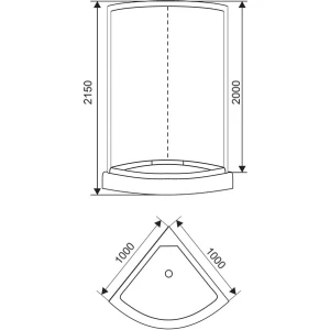 Душевая кабина Arcus AS-122 100х100
