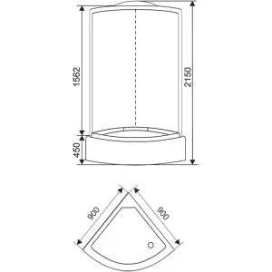 Душевая кабина Arcus AS-104 90х90