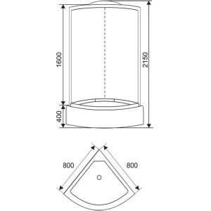 Душевая кабина Arcus AS-108 80х80