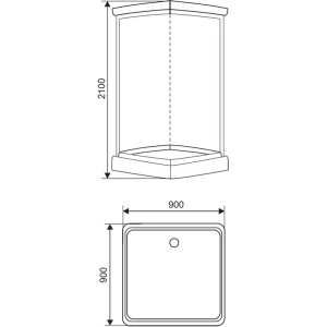 Душевая кабина Arcus Style S-41 90х90