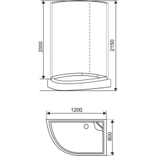 Душевая кабина Arcus Style S-08 R 120х80
