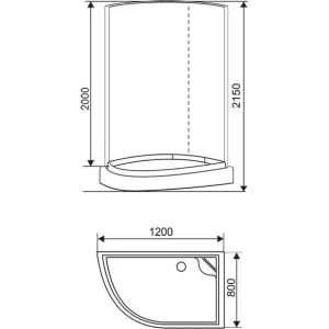 Душевая кабина Arcus Style S-08 R 120х80
