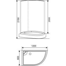 Душевая кабина Arcus Style S-08 L 120х80
