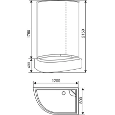 Душевая кабина Arcus Style S-09 R 120х80