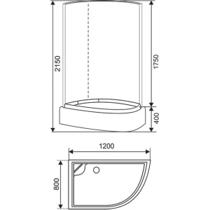 Душевая кабина Arcus Style S-09 L 120х80