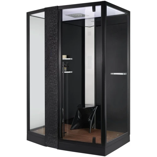 Душевая кабина Orans Diamond SR-89102 LS BLACK LH 150х100, с паром