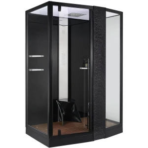 Душевая кабина Orans Diamond SR-89102 RS BLACK LH 150х100, с паром