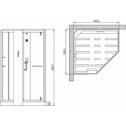 Душевая кабина Orans SR-89106S белая, с баней 130х130