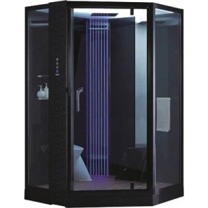 Душевая кабина Orans SR-89106S черная, с баней 130х130