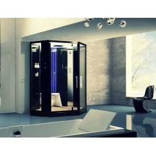 Душевая кабина Orans SR-89106S черная, с баней 130х130