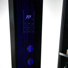 Душевая кабина Orans SR-89106 S BLACK LH черная, с баней 130х130