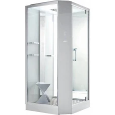 Душевая кабина Orans SR-89101RS белая, с баней 100х100