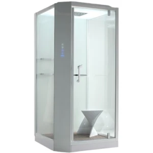 Душевая кабина Orans SR-89101RS белая, с баней 100х100