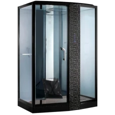 Душевая кабина Orans SR-89105RS черная, с баней 120х90
