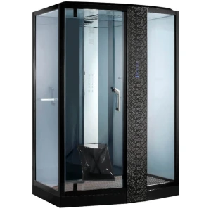 Душевая кабина Orans SR-89105RS черная, с баней 120х90