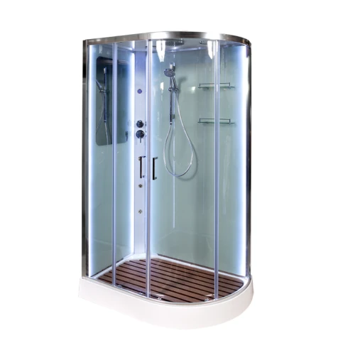 Душевая кабина Deto A 102 L LED с кнопкой и гидромассажем 120х80