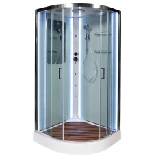 Душевая кабина Deto A 09 LED с кнопкой и гидромассажем 90х90