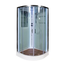 Душевая кабина Deto A 09 LED с кнопкой и гидромассажем 90х90