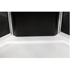 Душевая кабина Deto BM 4590 N Black без крыши с LED-подсветкой и гидромассажем 90x90