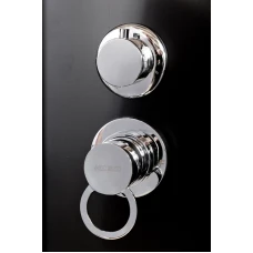 Душевая кабина Deto BM 4590 N Black без крыши с LED-подсветкой и гидромассажем 90x90