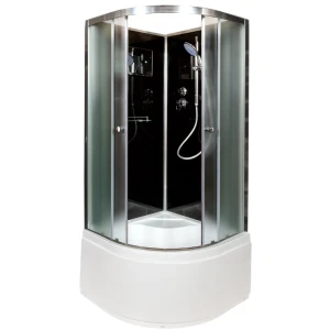 Душевая кабина Deto B10 black без крыши 100x100