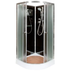 Душевая кабина Deto B09 BLACK без крыши 90x90