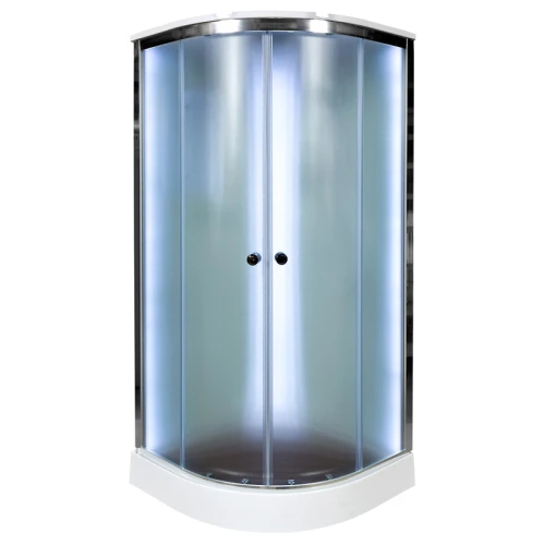 Душевая кабина Deto D 08-S 80х80 с крышей и LED подсветкой