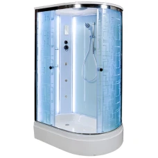 Душевая кабина Deto EM 2712 L 120х80 с LED-подсветкой и гидромассажем