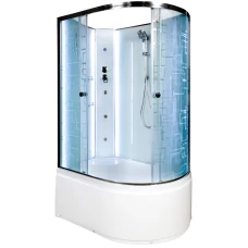 Душевая кабина Deto EM 4511 N L LED Б/К с led подсветкой и гидромассажем 110x80