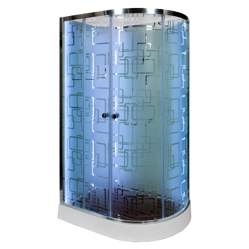 Душевая кабина Deto EM 1511 N L LED Б/К с led подсветкой 110х80