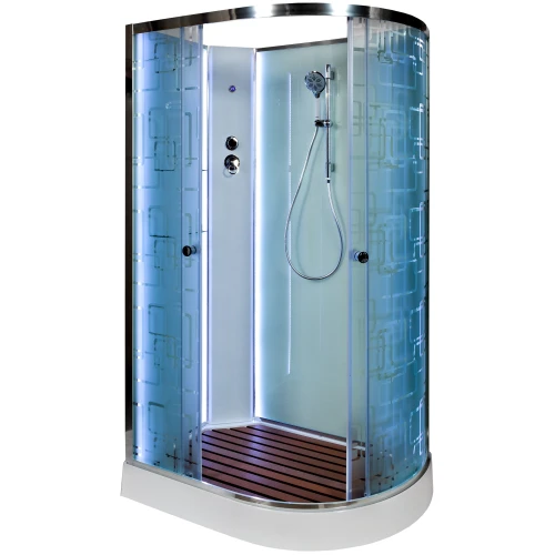 Душевая кабина Deto EM 1511 N L LED Б/К с led подсветкой 110х80