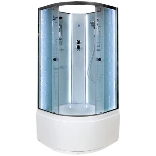 Душевая кабина Deto EM 4510 N LED Б/К с led подсветкой 100x100