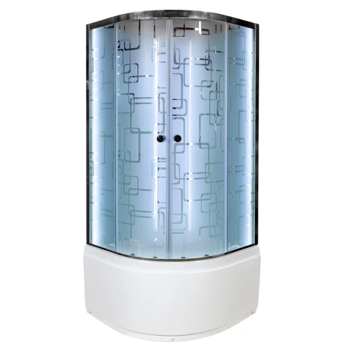 Душевая кабина Deto EM 4510 N LED Б/К с led подсветкой 100x100