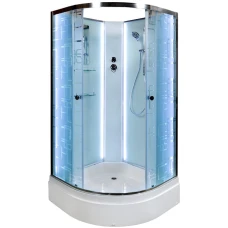 Душевая кабина Deto EM 2710 N LED Б/К с led подсветкой 100x100