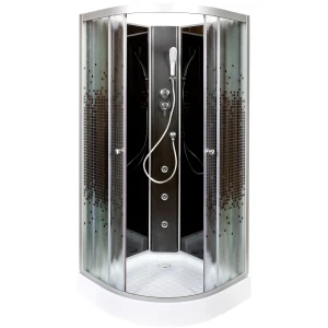 Душевая кабина Deto L 801 N BLACK без крыши с гидромассажем 100x100