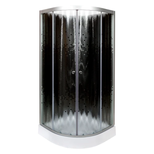 Душевая кабина Deto L 801 N BLACK без крыши с гидромассажем 100x100