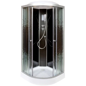 Душевая кабина Deto L 801 BLACK с электрикой 100x100