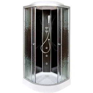 Душевая кабина Deto L 801 BLACK с гидромассажем 100x100