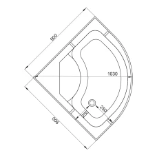 Душевая кабина Deto L 990 N 90х90 без крыши