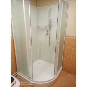Душевая кабина Frank F408 М White 80x80 Б/К, стекло матовое