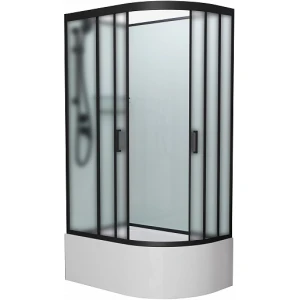 Душевая кабина Frank F412/2L М Black 120x80 Б/К, стекло матовое