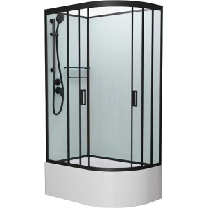 Душевая кабина Frank F412/2L Black 120x80 без крыши